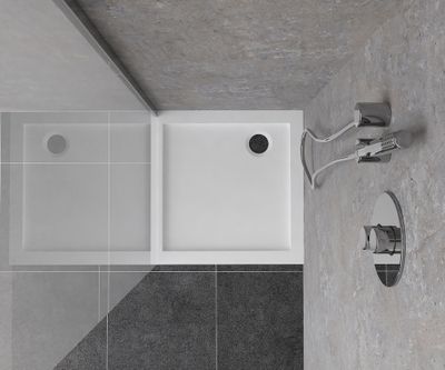 Receveur de douche 70x70 cm acrylique blanc Baltia - OCEA