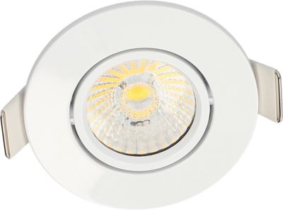 Spot LED encastrable extra-plat salle de bain IP65 et BBC orientable noir/blanc/acier - Azur ARLUX