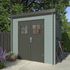 Abri de jardin en bois peint gris Zoé 2 - ép.19 mm - 4,8 m² hors-tout - Livraison à domicile incluse - WHITE WOOD