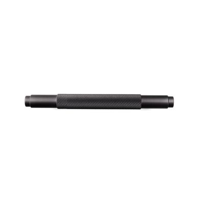 Poignée de meuble cylindrique aluminium noir mat entraxe 96 mm REI