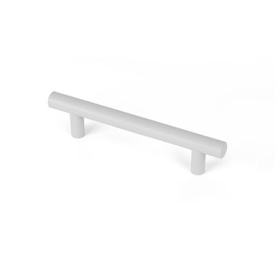 Poignée de meuble cylindrique inox blanc mat entraxe 96 mm REI