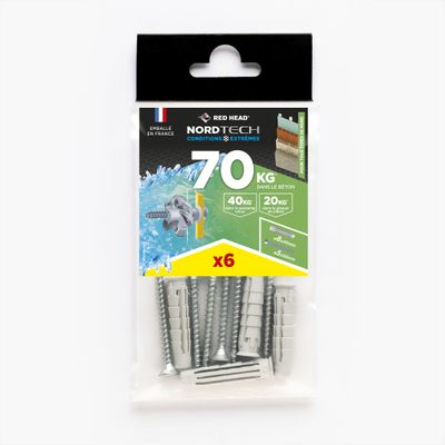 Chevilles Nortech 8 x 40 mm par 12 RED HEAD