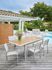 Table de jardin à rallonge LOUISIANE aluminium beige 187/247x100cm - PROLOISIRS