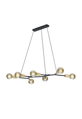 Suspension E27 Cross noir et bronze 7x28W - TRIO