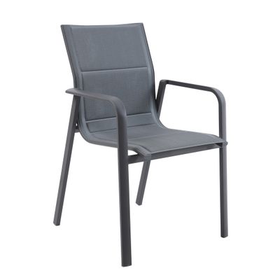 Fauteuil de jardin GENES 3D aluminium anthracite - BOCARNEA
