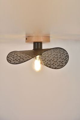 Plafonnier E27 Honu noir 15W - COREP