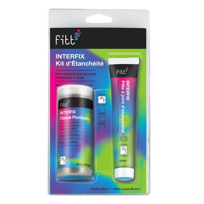 Kit d'étanchéité Interfix filasse 40g + pâte à joint 50ml - FITT