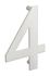 Chiffre 4 à visser hauteur 100 mm inox THIRARD