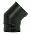 Coude émaillé noir segment 45 degrés diamètre 180 mm POUJOULAT