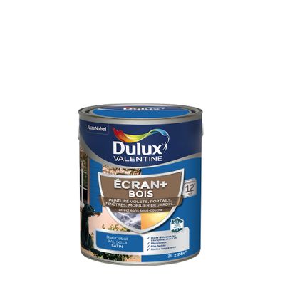Peinture Ecran + Bois satin Bleu Cobalt  2 L - DULUX VALENTINE