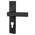 Poignées de porte Loft noir mat à cylindre ALPERTEC
