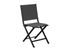 Chaise de jardin pliante THEMA aluminium graphite noir - PROLOISIRS