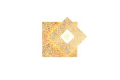 Applique murale LEANO carrée or LED SMD 6 W blanc chaud - TRIO