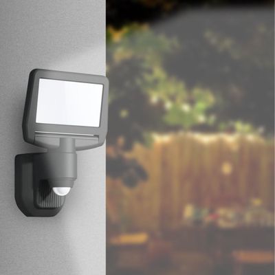 Projecteur extérieur LED solaire + détecteur de mouvements Flood noir 1000 lumens IP44 blanc neutre - ARLUX