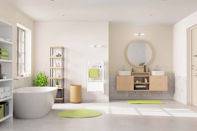 Sèche-serviettes soufflant à inertie fluide connecté ACTIBAIN 1500W blanc - NOIROT