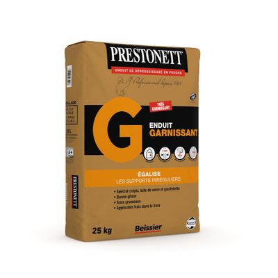 Enduit garnissant "G" 25 kg PRESTONETT