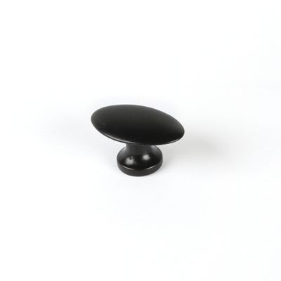 Bouton de meuble ovale noir mat 21 x 33 mm REI