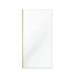 Paroi de douche à l'italienne 100x200 cm profilé or verre transparent 8 mm Parma - AURLANE