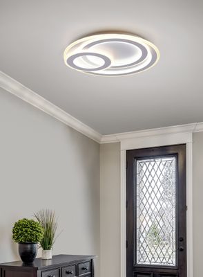 Plafonnier MITA rond blanc LED 74W 9000 lumens blanc dynamique CCT - TRIO