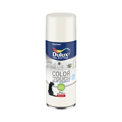 Bombe de peinture Color Touch blanc RAL 9010 brillant 400 ml - DULUX VALENTINE