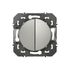 Interrupteur va-et-vient encastrable et bouton poussoir Aluminium - Dooxie LEGRAND