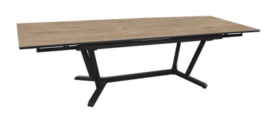 Table de jardin à rallonge VITA lenk aluminium bois 180/280/100 cm - PROLOISIRS