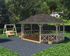 Kiosque de jardin en bois Betty - 25 m² intérieur - Couverture de toit en shingles - Livraison à domicile incluse - PALMAKO