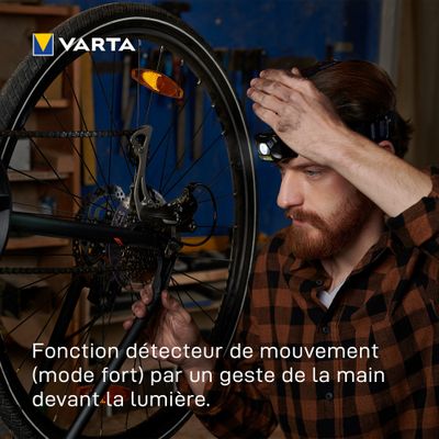 Lampe frontale 150 lumens motion sensor avec piles - VARTA