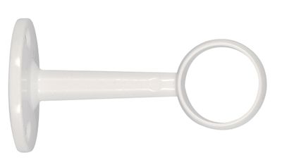 Support de barre de penderie L 70 mm diam 25 mm Finition blanc par 2 MOBOIS