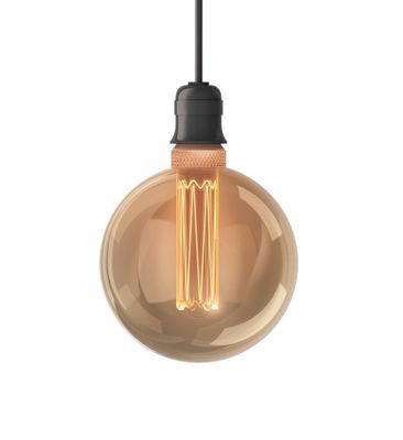 Ampoule LED G125 Hologramme globe verre ambré 4 W = 200 Lumens blanc chaud XANLITE