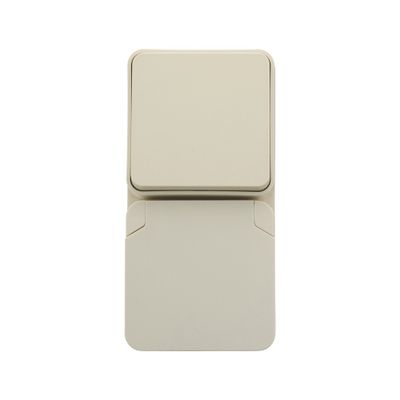 Va et Vient + Prise 2 pôles+terre étanche IP55 Cyklone verticale sable - DEBFLEX