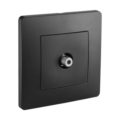 Prise TV type F noir Caly - DEBFLEX