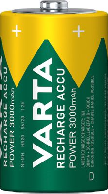 Piles rechargeables HR20 (D) Accu power par 2 - VARTA