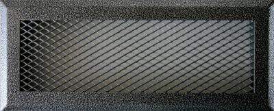Grille de cheminée acier fer antique 80 x 220 mm avec pré-cadre AUTOGYRE