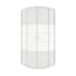 Accès d'angle coulissant 1/4 de cercle 90x90x185 cm profilé blanc verre sérigraphié 4 mm Primera - OCEA