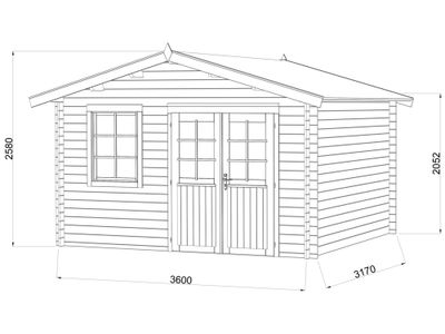 Abri de jardin bois autoclave Marron Valentine 11m2 Livraison à domicile incluse