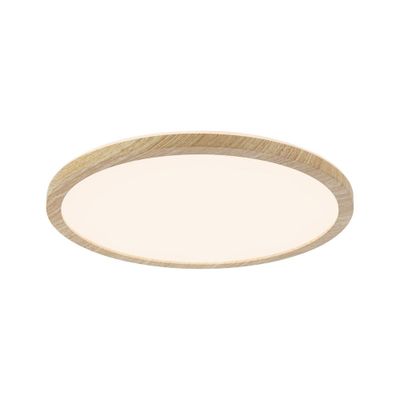 Plafonnier salle de bains LED Atria Shine Ø 30cm effet bois IP44 2250 lumens blanc variable CCT - PAULMANN