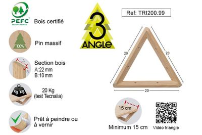 Equerre triangle 20 x 20 x 20 cm ASTIGARRAGA