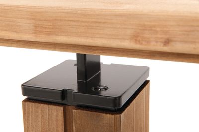 Support de rampe fonte d'aluminium termolaqué noir garde corps Moka - 100 x 170 mm - BURGER