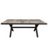 Table de jardin fixe HORTENSE céramique amande chassis + plateau 200 x 100 cm
