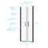 Porte de douche battante 80x200 cm profilé noir verre transparent 6 mm Saloon - AURLANE