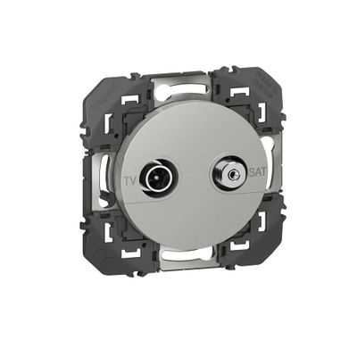 Prise TV et satellite étoile blindée encastrable Aluminium - Dooxie LEGRAND