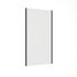 Paroi de douche latérale fixe 100x200 cm profilé noir verre transparent 8 mm Signature - OCEA
