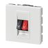 Prise haut-parleur encastrable 2 modules Blanc - Mosaic LEGRAND