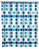 Rideau de douche en PEVA Mosaïque bleu 180 x 200 cm WENKO