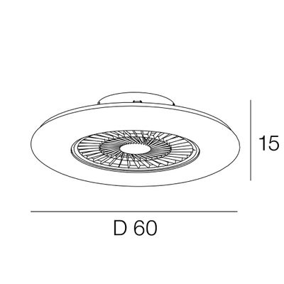 Ventilateur de plafond silencieux avec lumière LED + télécommande Blanc/bois Ø60cm - Zuma COREP