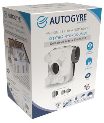 VMC Simple Flux autoréglable CITY' AIR AUTOGYRE