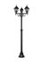 Lampadaire E27 2m Livenza noir IP44 3x60W - TRIO