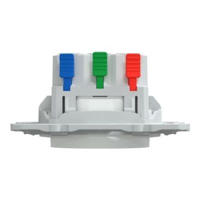 Prises 2 pôles + terre Ovalis affleurante blanc par 10 - SCHNEIDER ELECTRIC