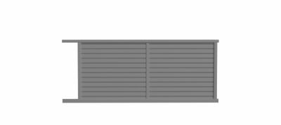 Portail coulissant aluminium ALIZEE l.3,00 x H.1,65 m gris  - PREFALU
